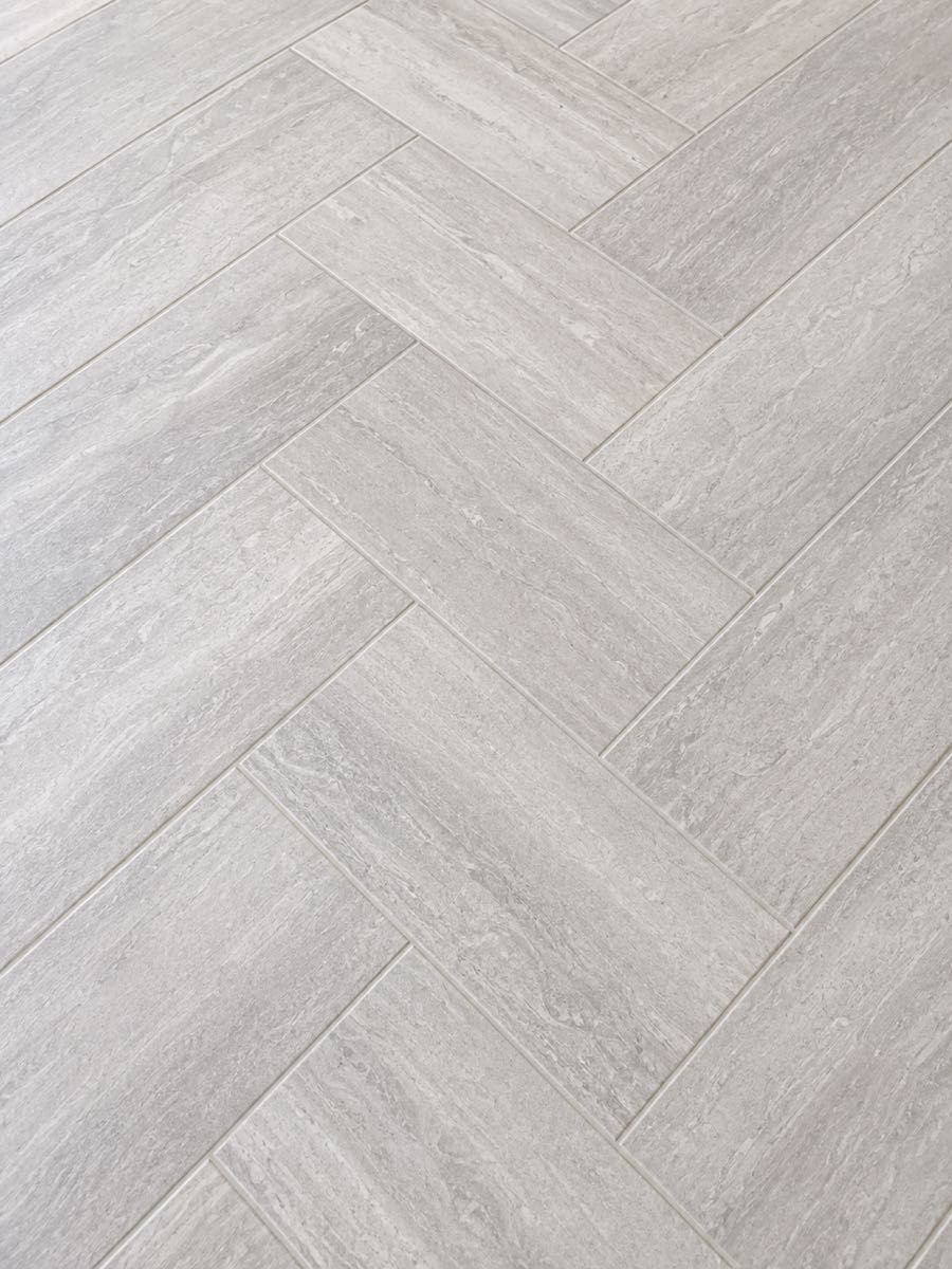 close-up of tile flooring pattern and grout lines